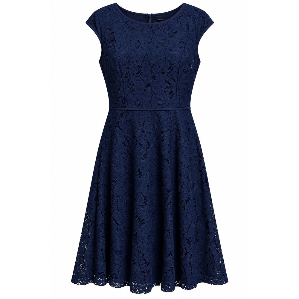 WISP Leeah Navy Lace Dress Size 10 Fit Flare A Line Stitch Fix Cocktail